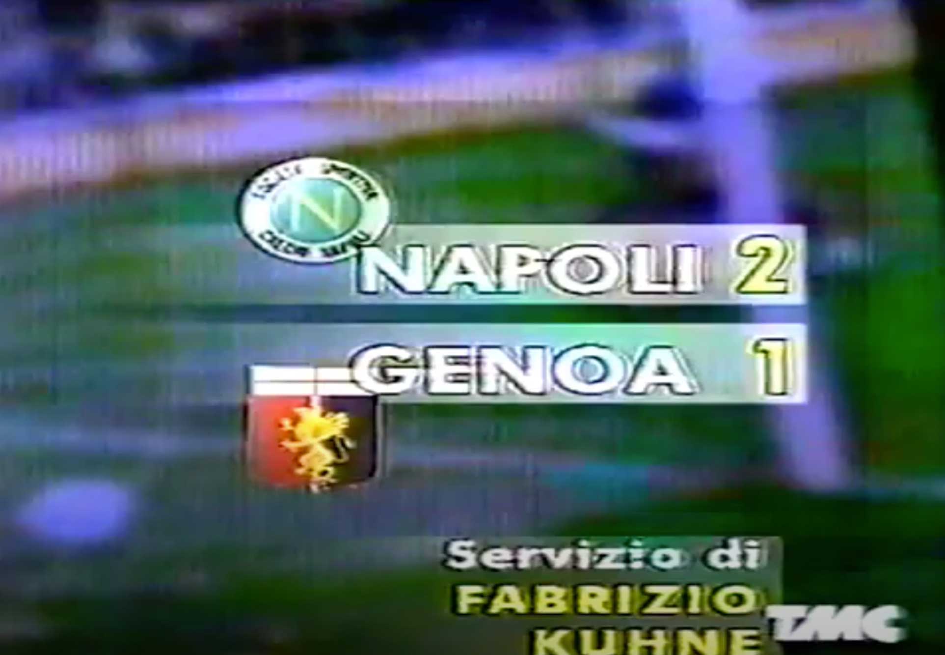 La partita amarcord Napoli-Genoa 2-1, si gioca il 21 novembre 1998.